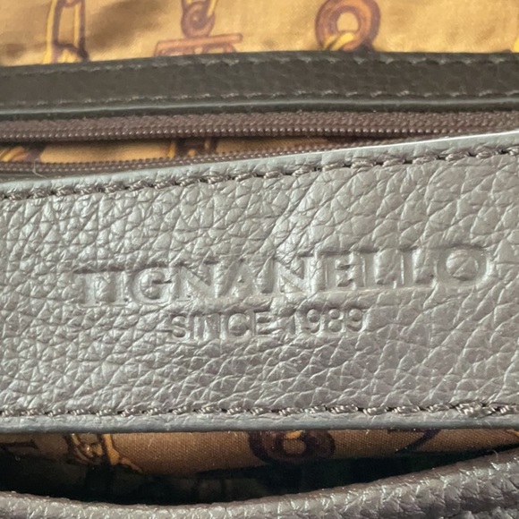 TIGNANELLO LEATHER BAG..CHOCOLATE BROWN..16 x 10 x 4”..EUC..BUTTER SOFT - Picture 7 of 8
